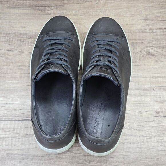 Ecco Soft 7 Men's Size 11-11.5 Gray Leather Casual Comfort Shoes - Picture 5 of 9